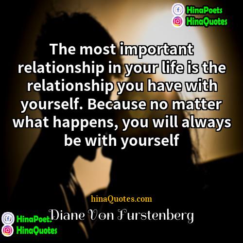 Diane Von Furstenberg Quotes | The most important relationship in your life